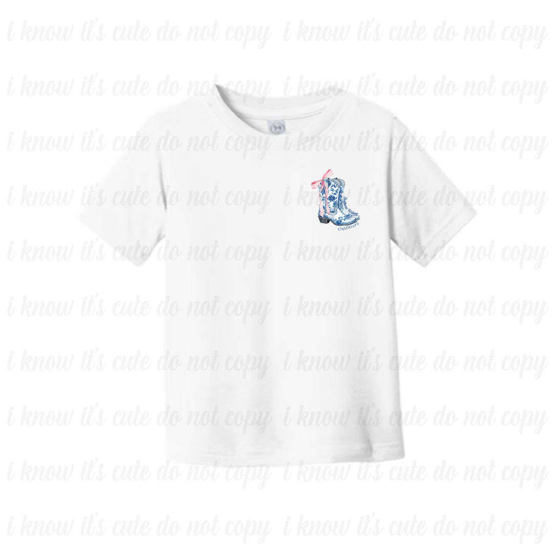 Kids Floral Boots T-Shirt