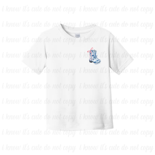 Kids Floral Boots T-Shirt