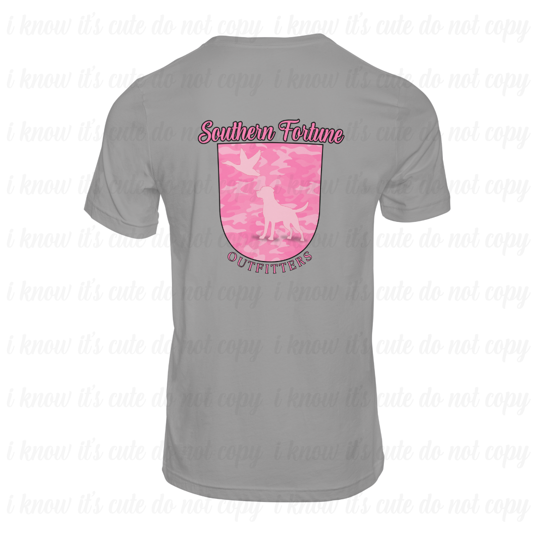Pink Camo Dog T-Shirt