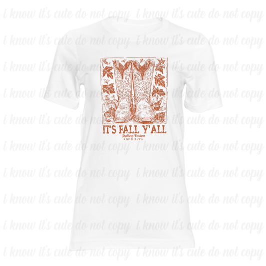 It's Fall Y'all Boots T-Shirt