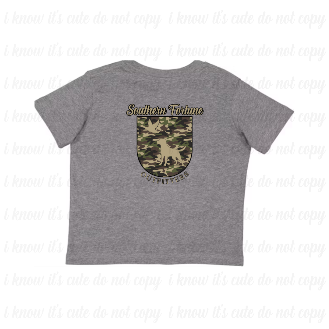 Kids Camo Dog T-Shirt
