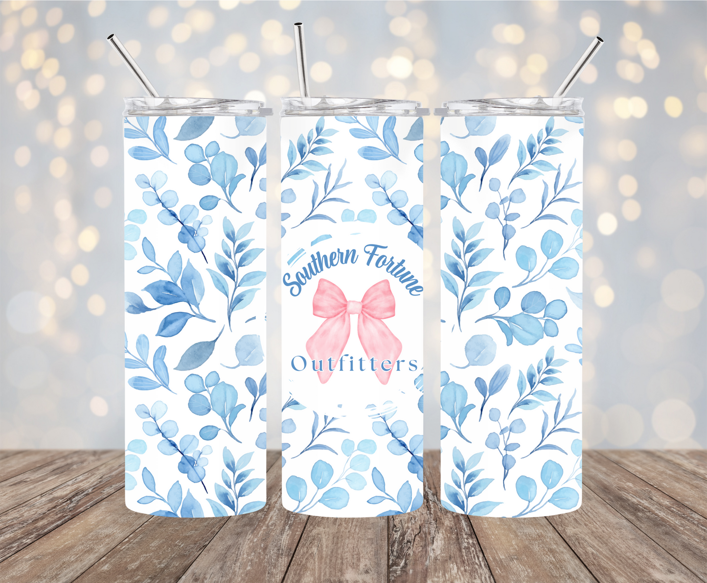 Floral Bow 20oz Tumbler
